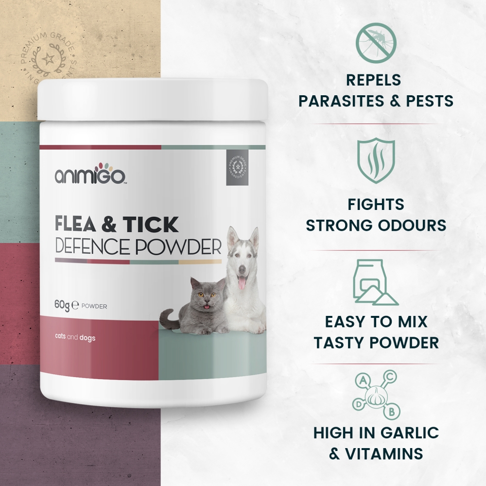 Flea and Tick Powder for Cats and Dogs Repellent Formula Comfort Click